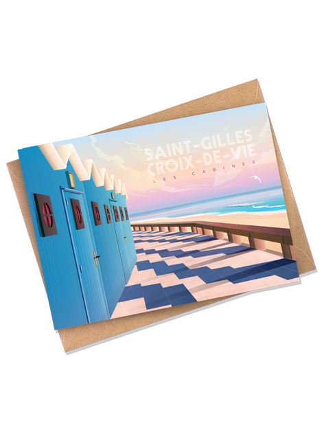 Saint-Gilles-Croix-de-Vie - Les Cabines - carte postale