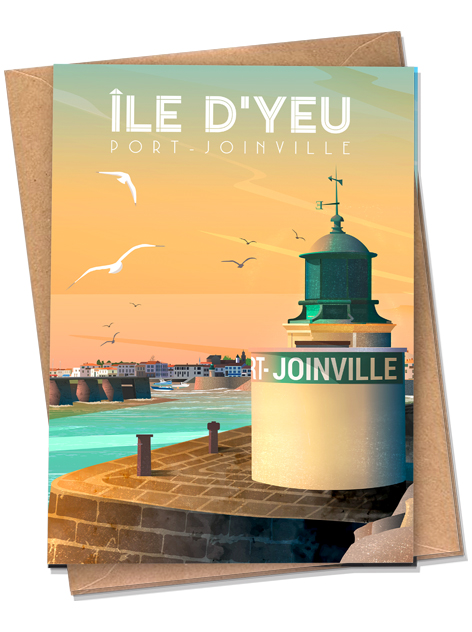 Ile d'Yeu - Port Joinville -  Vintage -   Carte postale