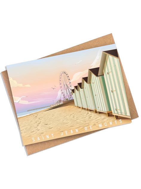 Saint-Jean-de-Monts - la plage  -  Carte Postale
