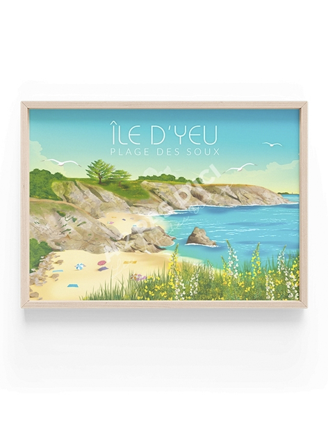 Ile d'Yeu - La Plage des Soux- Magnet