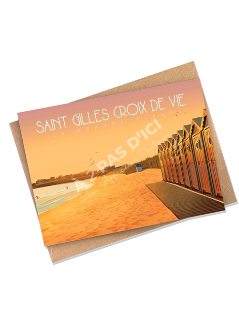 Saint-Gilles-croix-de-vie - La grande plage  - carte postale