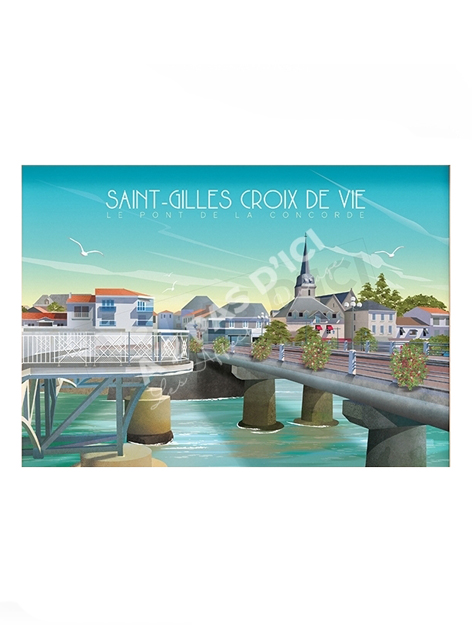 Saint-Gilles-Croix-de-Vie -Le Pont de la Concorde - Magnet