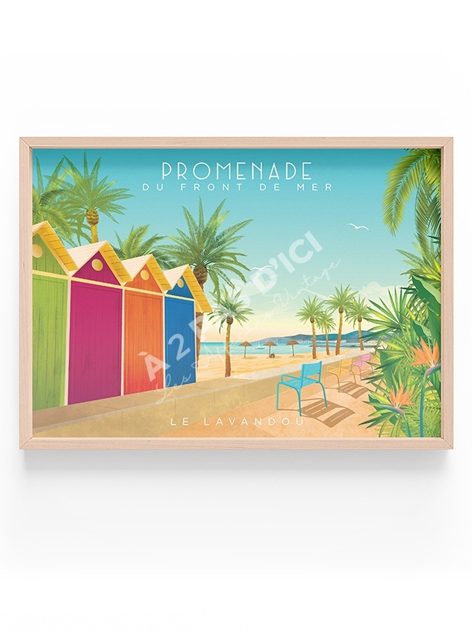 Le Lavandou - Promenade du front de mer - Carte postale