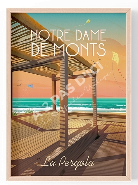 Notre Dame de Monts - La pergola -vintage - Carte postale