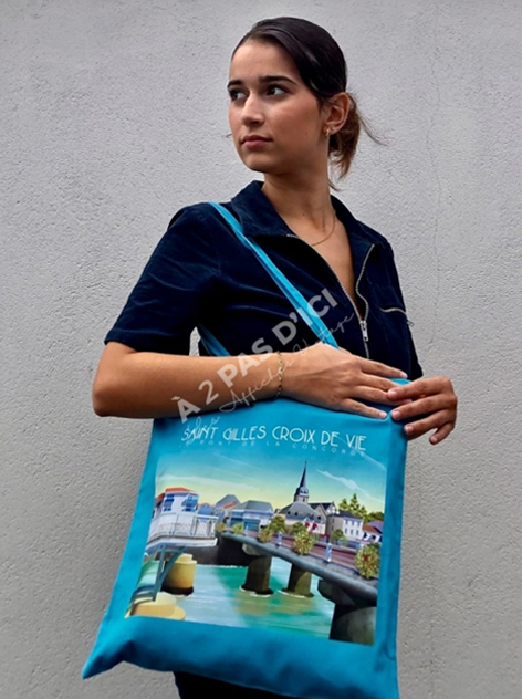 Saint-Gilles-Croix-de-Vie - Bleu -  TOTE BAG