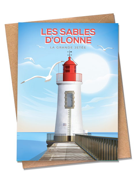 Les Sables d'Olonne - La grande jetée -  Carte postale