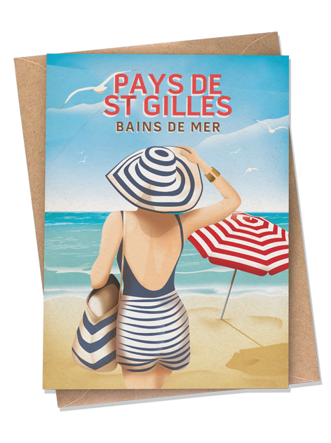 Saint-Gilles-Croix-de-Vie - Bains de Mer - Carte postale