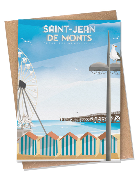 Saint-Jean-de-Monts- Bleu - Carte postale