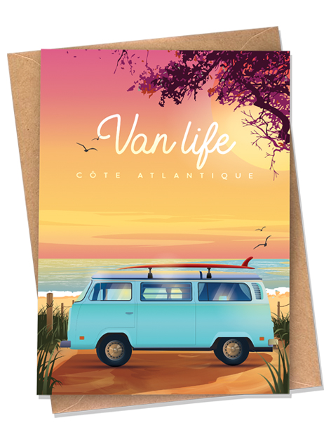 Generaliste- Van life - Côte Atlantique -  Carte postale