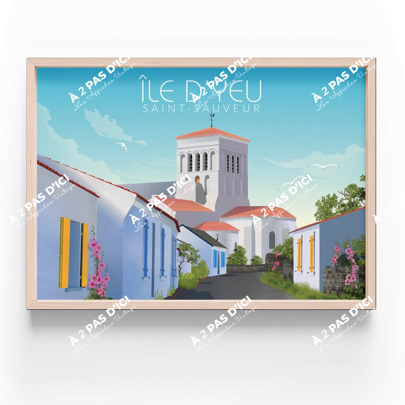 Affiche - Ile d'Yeu -  Saint-Sauveur