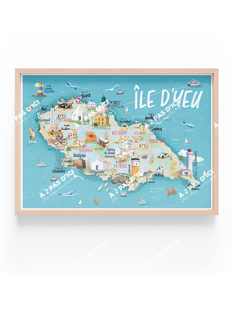 Ile d'Yeu - Carte - magnet