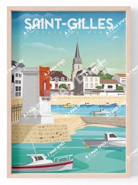 Le Port - Saint-Gilles-Croix-de-Vie -  magnet