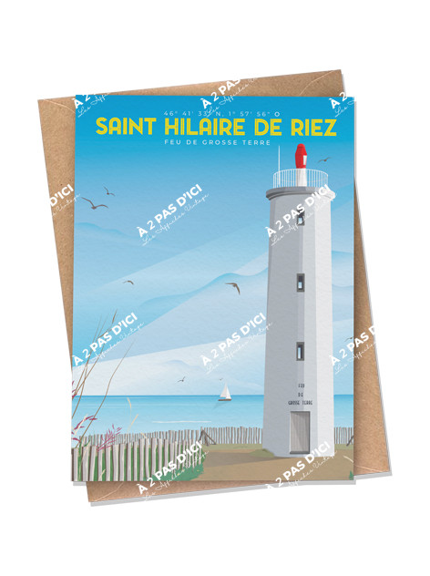 Saint-Hilaire-de-Riez - Feu de Grosse Terre Bleu - Carte postale