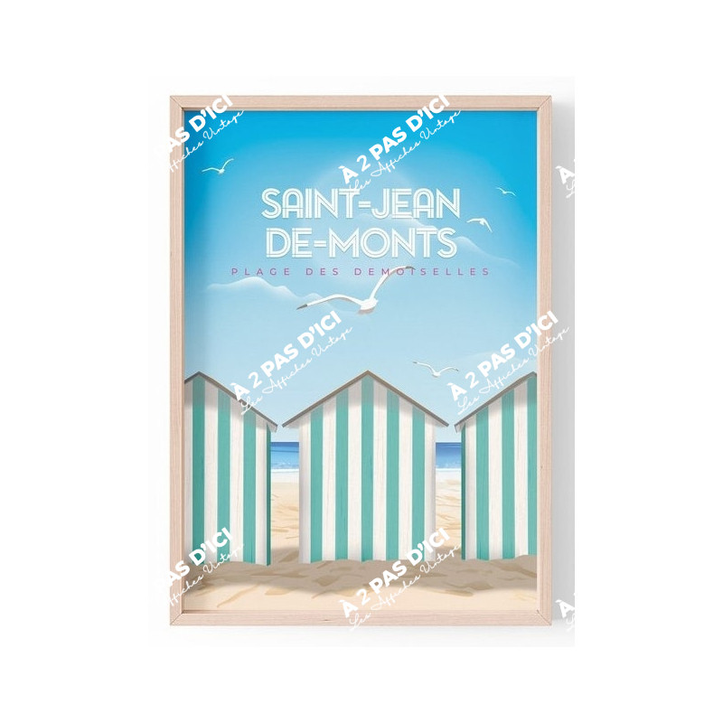 Saint-Jean-de-Monts - Cabines de plage -  Magnet