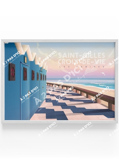 Saint-Gilles-croix de Vie - Les Cabines - Magnet