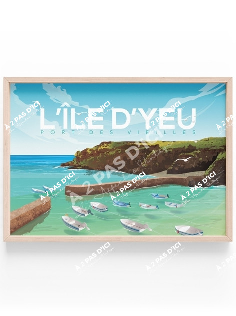 Ile d'Yeu - Port des Vielles  -  magnet