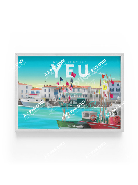 Ile d'yeu - Port Joinville - Le port bateau - Magnet