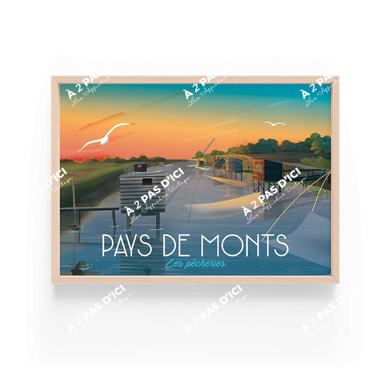 Affiche - Notre Dame de Monts - Les pecheries