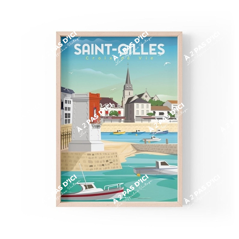Affiche - Saint-Gilles-Croix-de-Vie - Le Port
