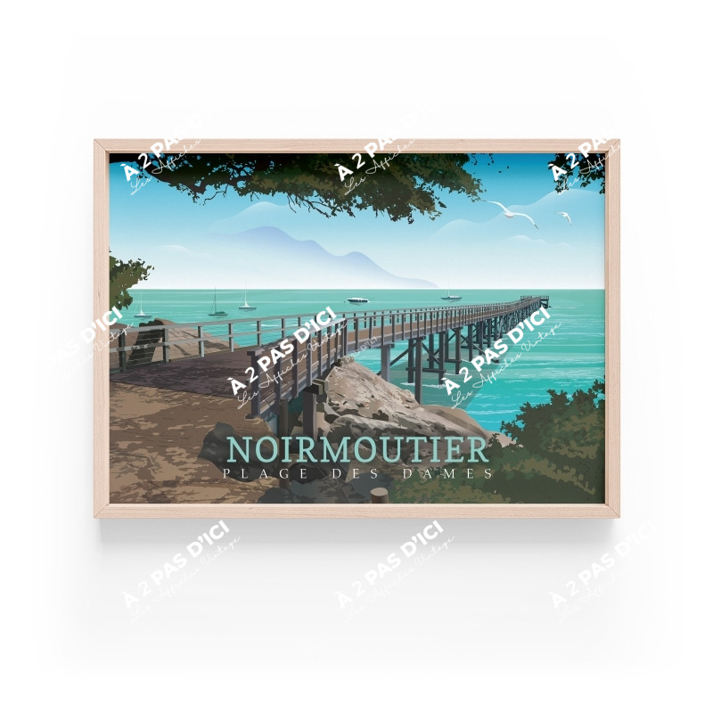 Affiche - Noirmoutier - Plage des Dames