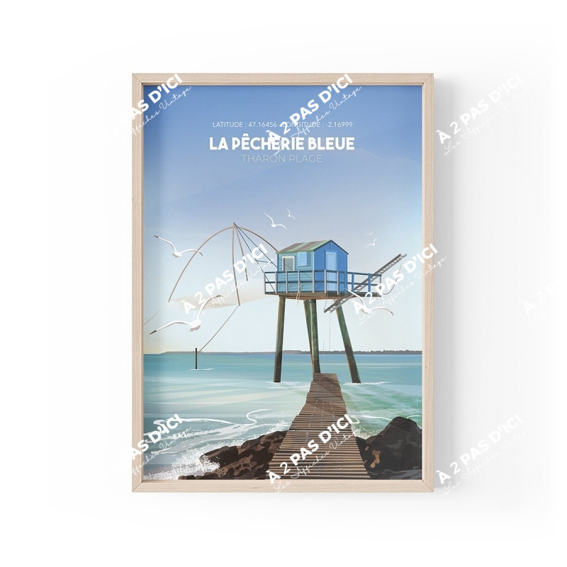 Affiche - La Pêcherie Bleue - Destination Pornic