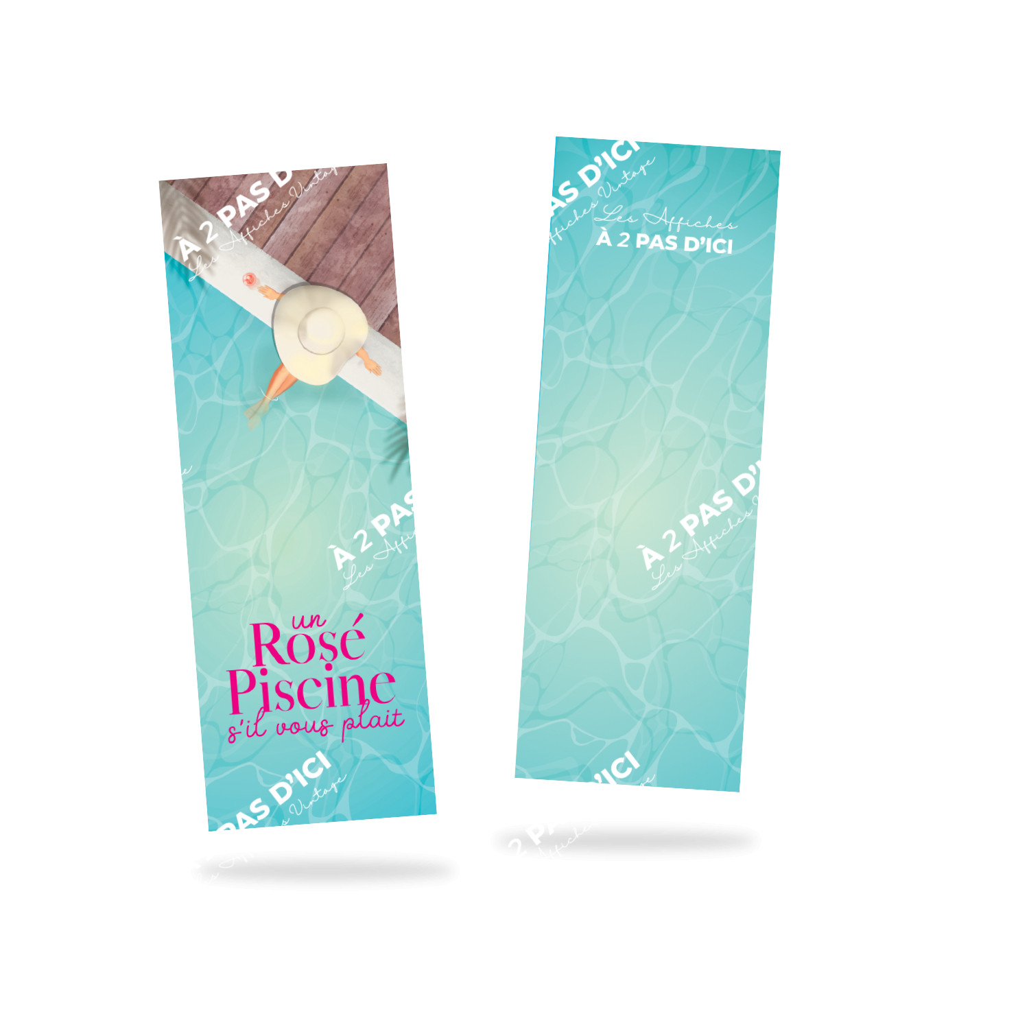 Rosé Piscine -  Marque pages